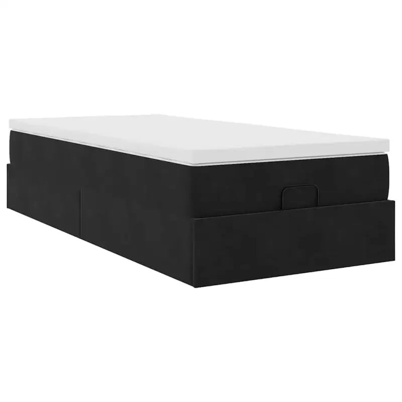 Ottomaanse bed met ruime opbergruimte in zwart materiaal - Bedden & bedframes