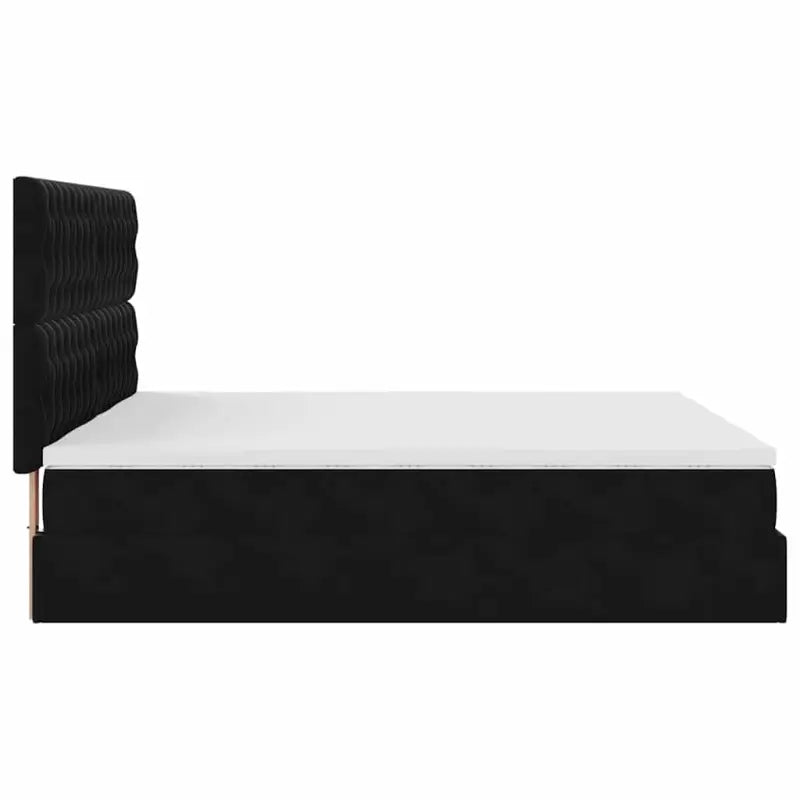 Ottomaanse bed met ruime opbergruimte in zwart materiaal - Bedden & bedframes