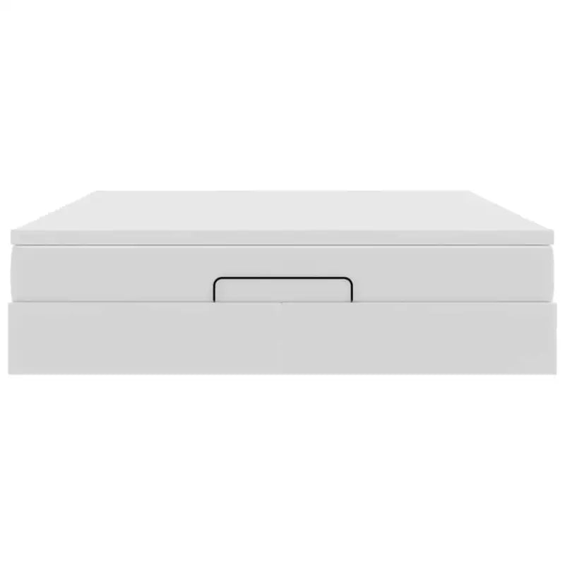 Ottomaanse bed met wit materiaal en ruime opbergruimte - Bedden & bedframes