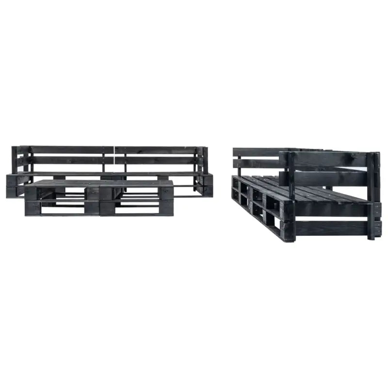 Pallet bankenset van geïmpregneerd grenenhout met afneembare zitkussen - Tuinsets