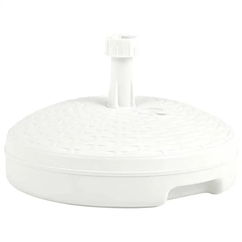 Parasolvoet met rattan patroon gevuld met zand of water voor stabiliteit - Wit / 1 - Parasolvoeten