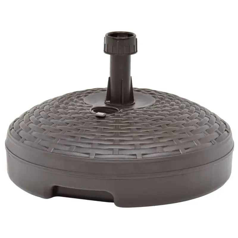 Parasolvoet met rattan patroon gevuld met zand of water voor stabiliteit - Bruin / 1 - Parasolvoeten
