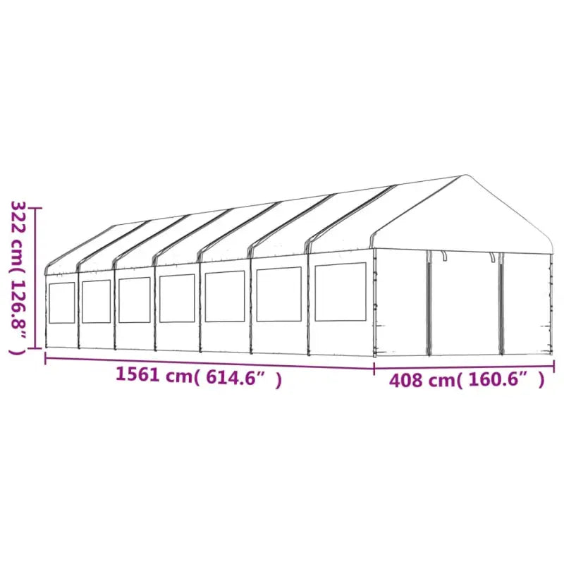 Partytent met Dak en Zijwanden voor uitstekende bescherming tegen de zon - Partytenten & prieëlen