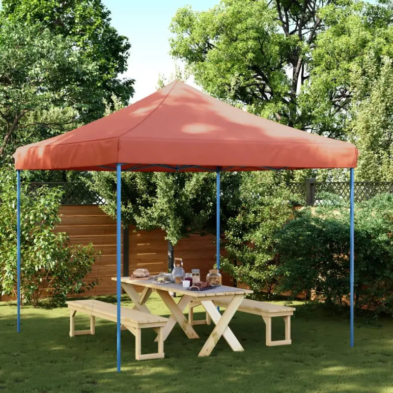 Partytent met roestvrij stalen frame voor buiten en tuinactiviteiten - Terracotta / 1 / Zonder zijwand - Partytenten &