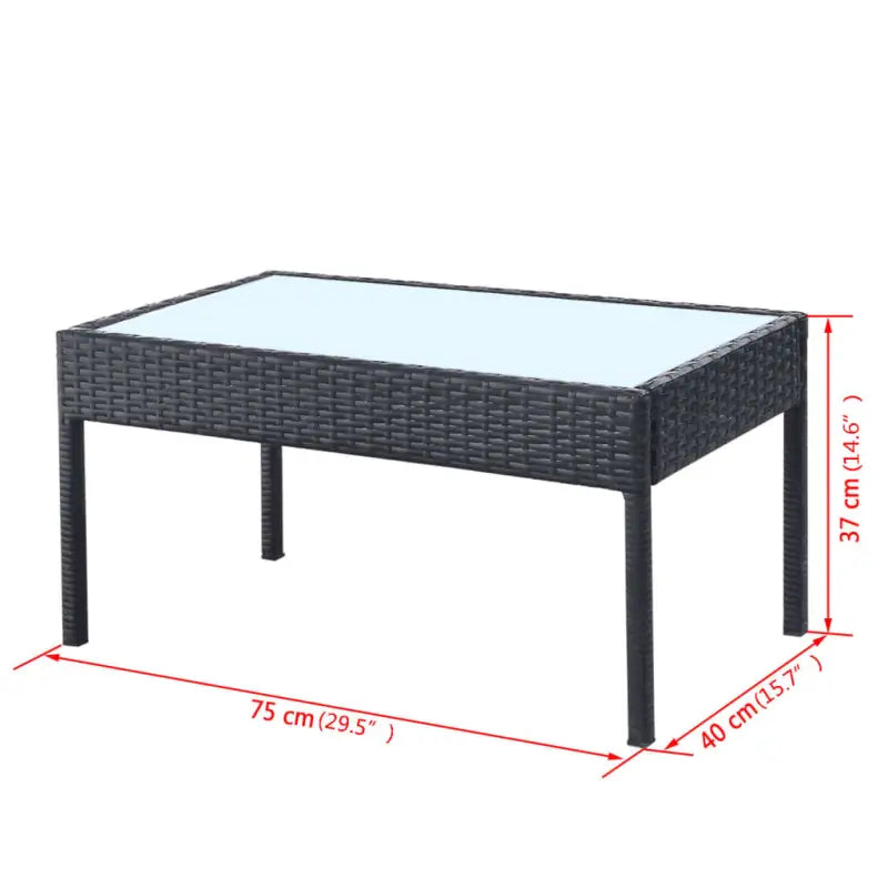 PE-rattan tuinmeubelset met brede en diepe zittingen voor stijlvolle tuinen - Tuinsets