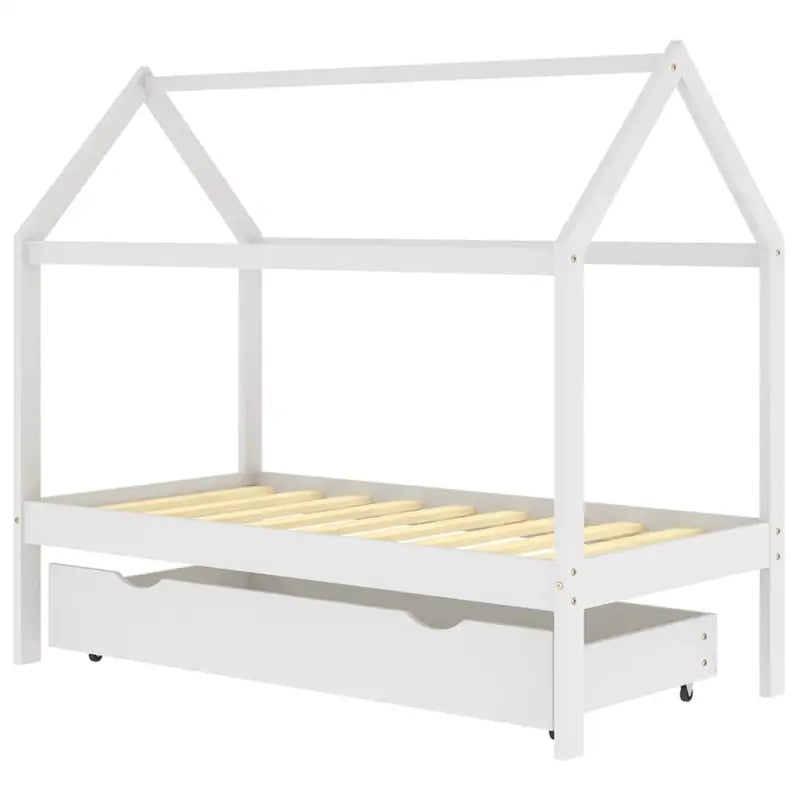 Peuter- en kinderbed met lade van massief grenenhout in boomhutstijl - Peuter- & kinderbedden