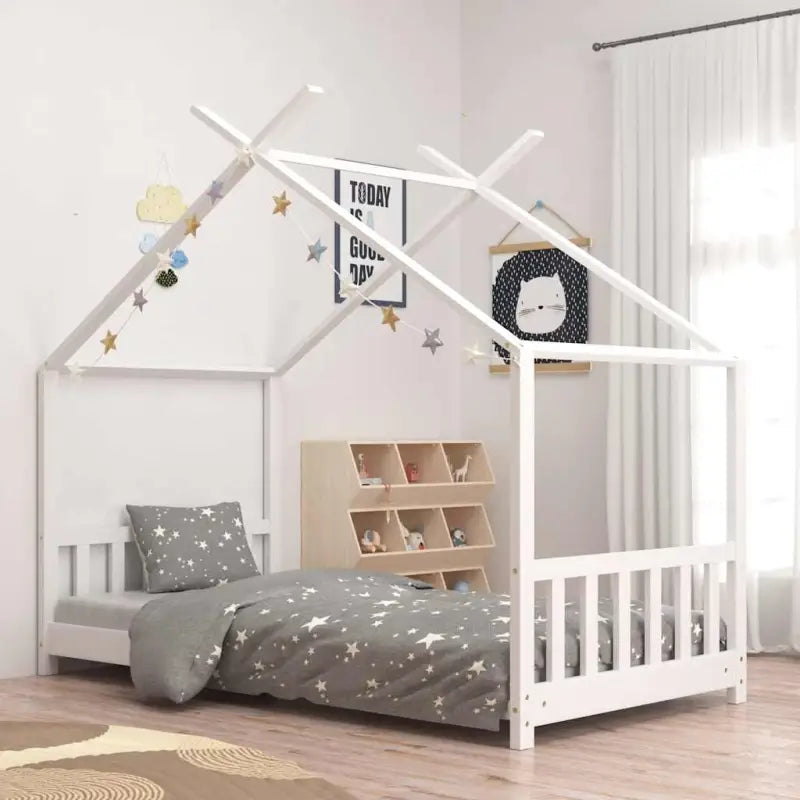 Peuter- en kinderbedden met massief grenenhout voor kinderen jonger - Wit / 70 x 140 cm - Peuter- & kinderbedden