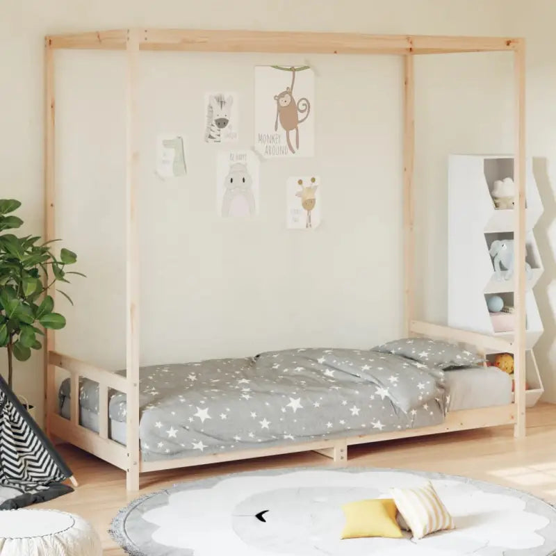 Peuterbed met massief grenenhout voor een natuurlijke slaapkamer - Naturel / 90 x 190 cm - Peuter- & kinderbedden