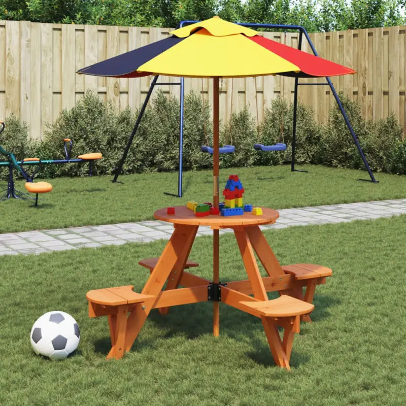 Picknicktafel van massief vurenhout voor buiten met direct toezicht - Tuintafels