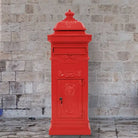 Pilaar brievenbus in vintage stijl voor tuin of entree - Rood - Brievenbussen