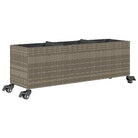 Plantenbak in poly rattan met nonwoven zak voor buitengebruik - Bloempotten & plantenbakken