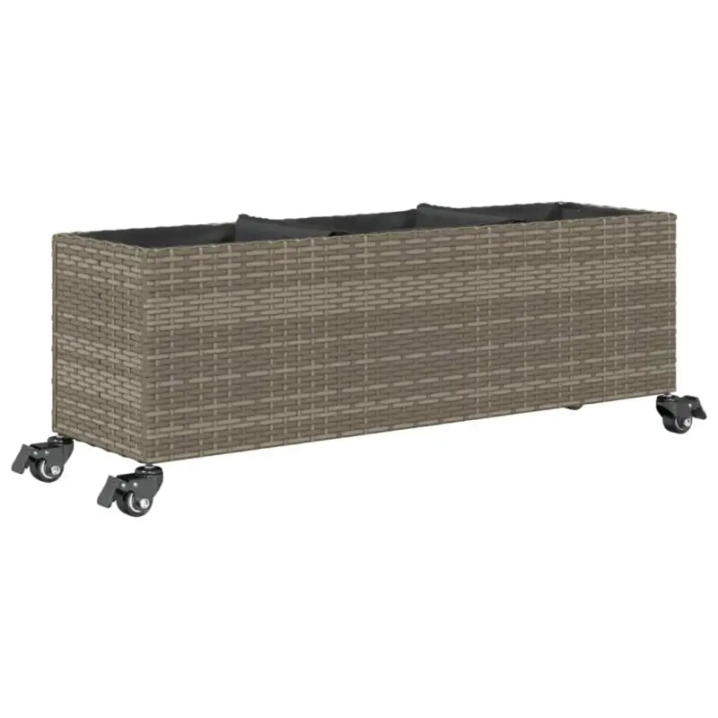 Plantenbak in poly rattan met nonwoven zak voor buitengebruik - Bloempotten & plantenbakken