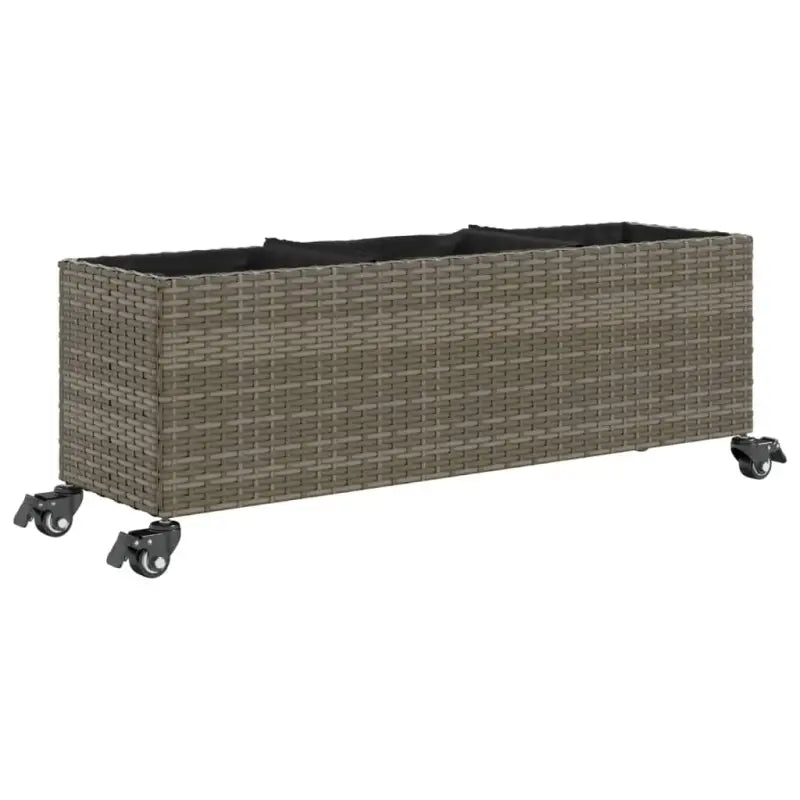 Plantenbak in poly rattan met nonwoven zak voor buitengebruik - Bloempotten & plantenbakken
