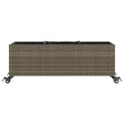 Plantenbak in poly rattan met nonwoven zak voor buitengebruik - Bloempotten & plantenbakken