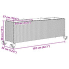 Plantenbak in poly rattan met nonwoven zak voor buitengebruik - Bloempotten & plantenbakken