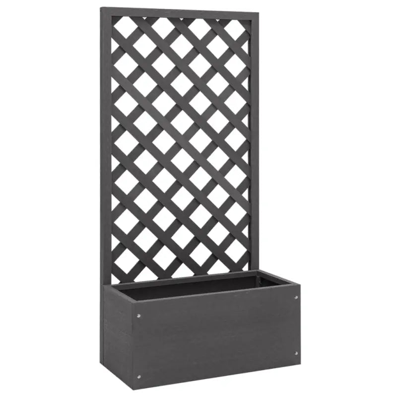 Plantenbak met Latwerk voor Tuin en Balkon - Grijs / 65 x 30 x 135 cm / 1 - Bloempotten & plantenbakken