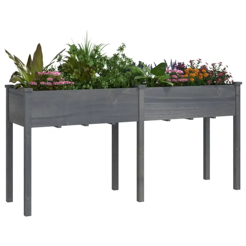 Plantenbak met voering van massief vurenhout voor tuin en terras - Bloempotten & plantenbakken