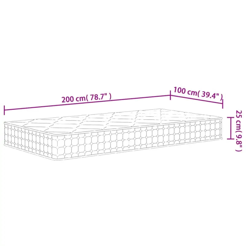 Pocketveringmatras voor een comfortabele en ademende slaapervaring - 100 x 200 cm / 1 - Matrassen