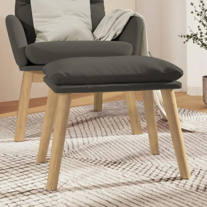 Poefs Comfortabele Fluweel Voetenbank voor een Moderne Interieur - Donkergrijs / 1 / Lichtbruin - Poefs