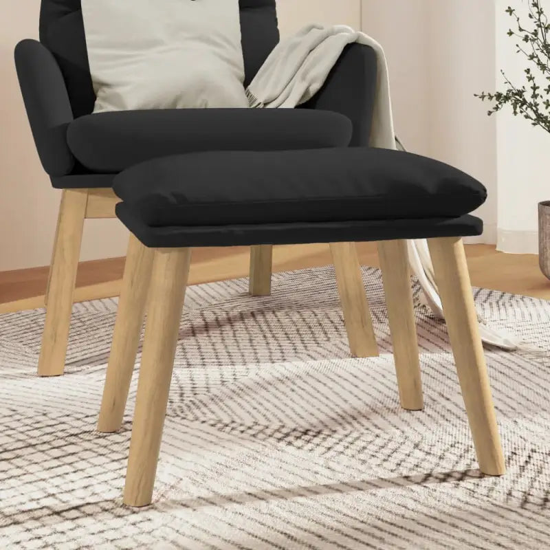Poefs Comfortabele Fluweel Voetenbank voor een Moderne Interieur - Zwart / 1 / Lichtbruin - Poefs