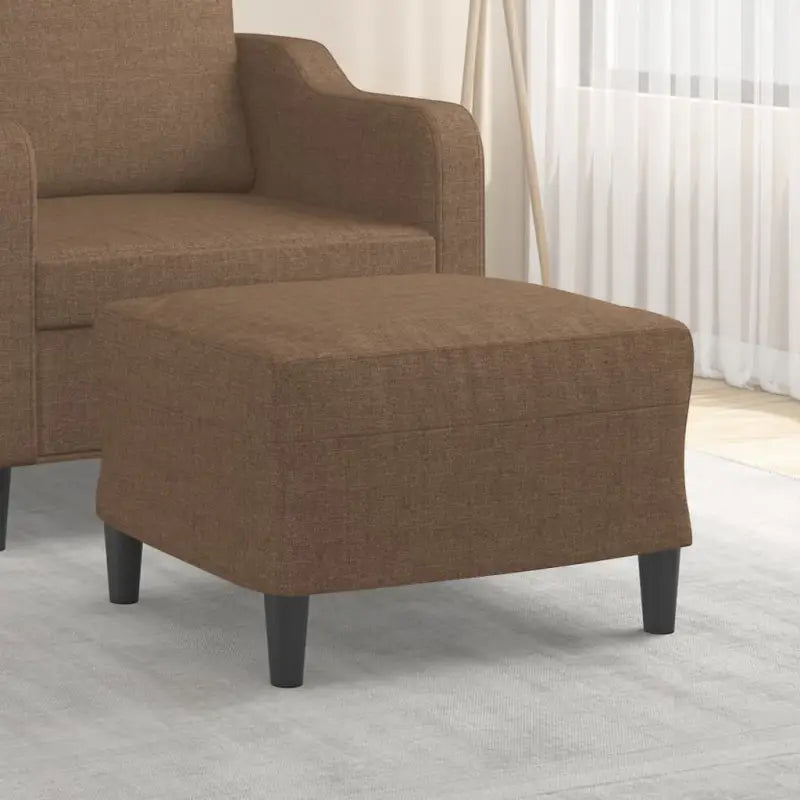 Poefs Comfortabele Stabiele Voetenbank voor een Modern Interieur - Bruin / 60 x 50 x 41 cm / 1 - Poefs