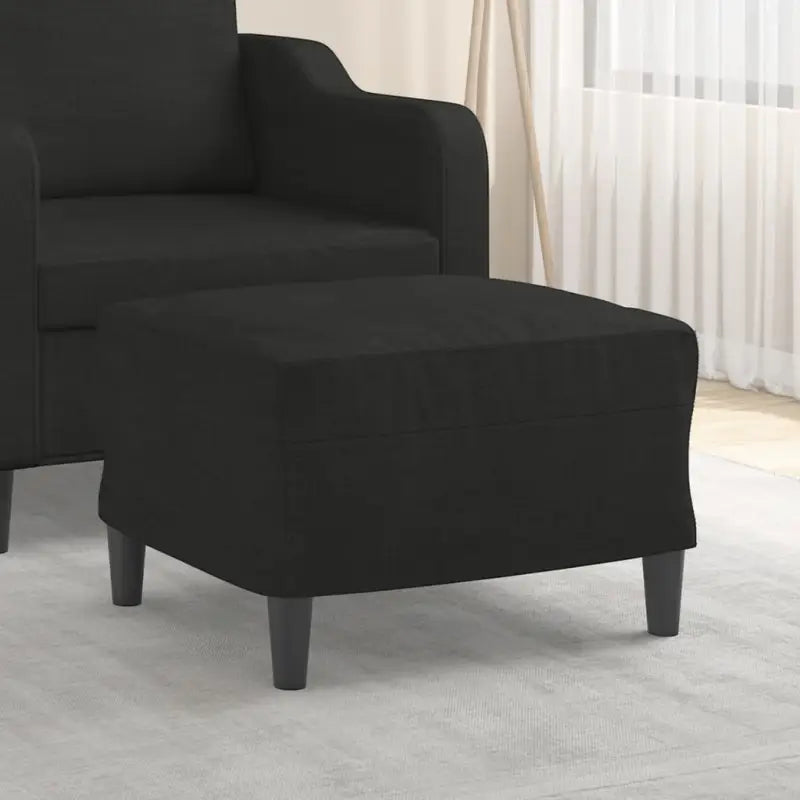 Poefs Comfortabele Stabiele Voetenbank voor een Modern Interieur - Zwart / 60 x 50 x 41 cm / 1 - Poefs