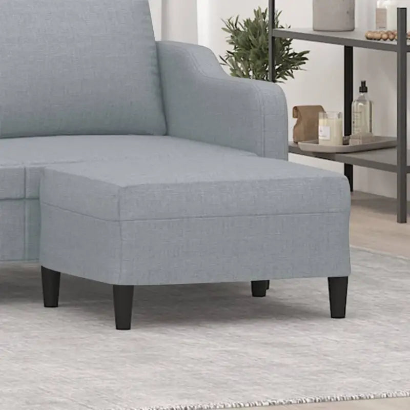 Poefs Comfortabele Stabiele Voetenbank voor een Modern Interieur - Lichtgrijs / 70 x 55 x 41 cm / 1 - Poefs