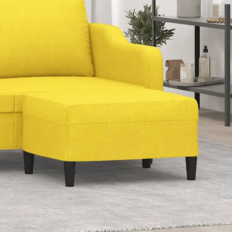 Poefs Comfortabele Stabiele Voetenbank voor een Modern Interieur - Lichtgeel / 70 x 55 x 41 cm / 1 - Poefs