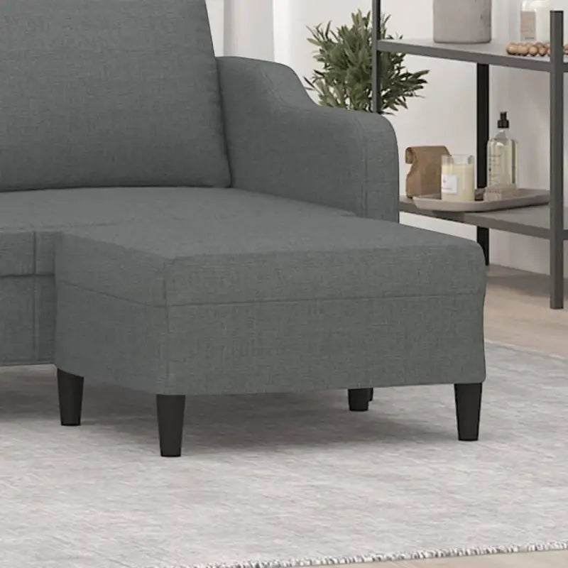 Poefs Comfortabele Stabiele Voetenbank voor een Modern Interieur - Donkergrijs / 70 x 55 x 41 cm / 1 - Poefs