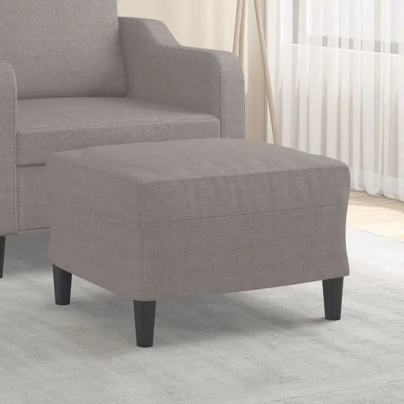Poefs Comfortabele Stabiele Voetenbank voor een Modern Interieur - Taupe / 60 x 50 x 41 cm / 1 - Poefs