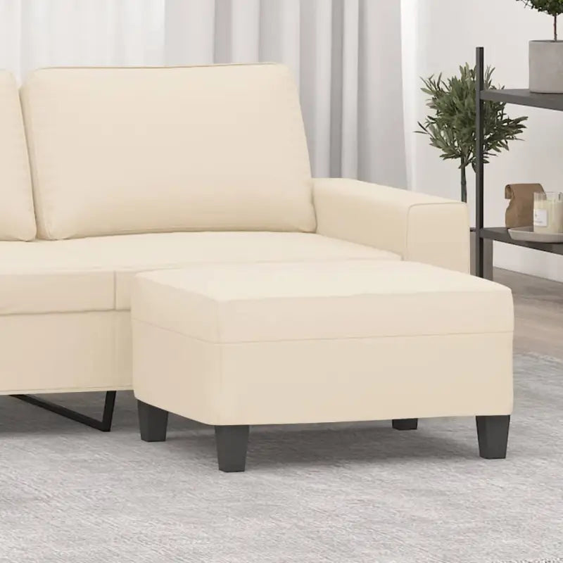 Poefs Een stijlvolle en duurzame voetenbank voor je interieur - Beige / 70 x 55 x 41 cm / 1 - Poefs
