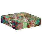 Poefs in vintage stijl met patchwork ontwerp en prachtige borduursels - Poefs