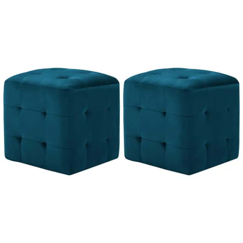 Poefs met houten frame levering bevat voor een stijlvol en comfortabel interieur - Blauw / 1 - Poefs