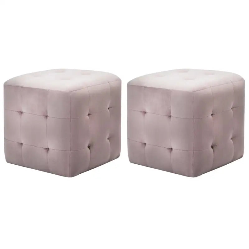Poefs met houten frame levering bevat voor een stijlvol en comfortabel interieur - Roze / 1 - Poefs