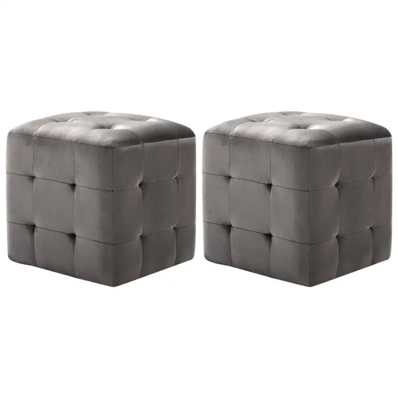 Poefs met houten frame levering bevat voor een stijlvol en comfortabel interieur - Grijs / 1 - Poefs