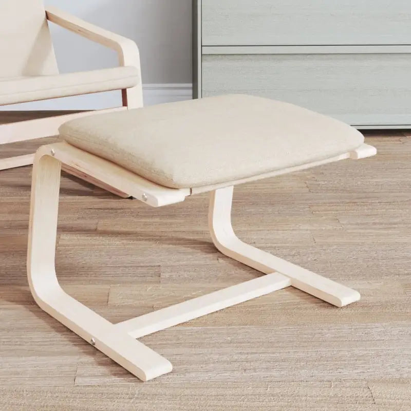 Poefs met massief berkenhout voor een modern en duurzaam interieur - Crème / 1 - Poefs
