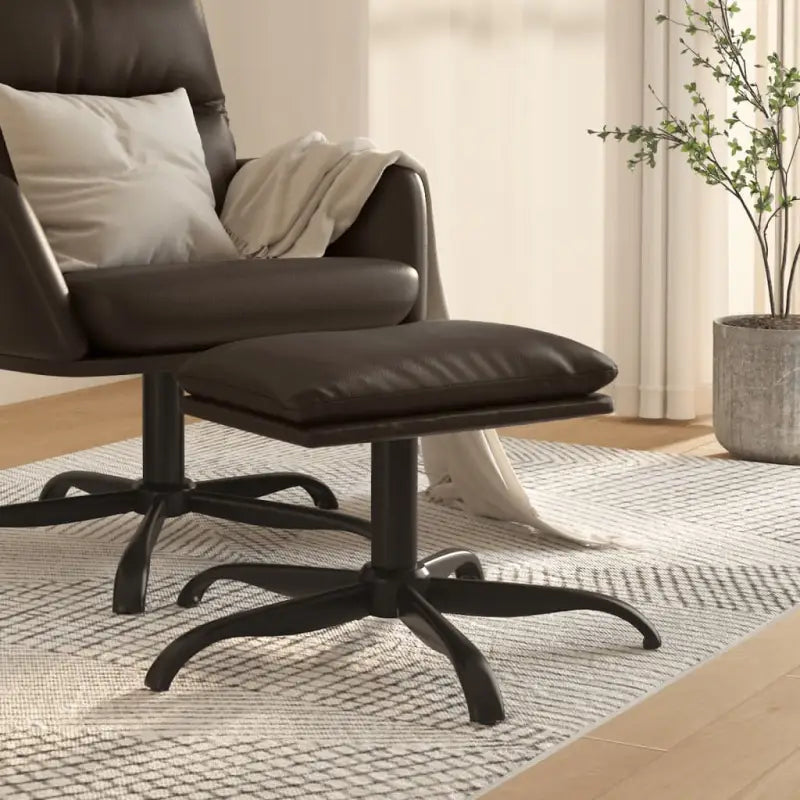 Poefs met metalen poten voor een modern en duurzaam interieur - Bruin / 1 - Poefs