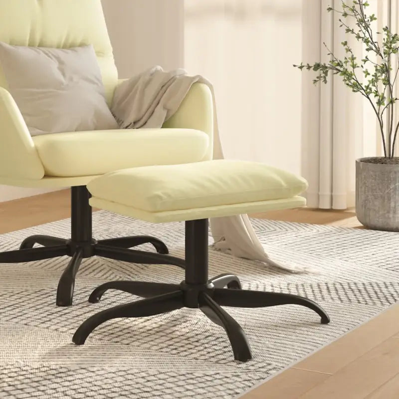 Poefs met metalen poten voor een modern en duurzaam interieur - Crème / 1 - Poefs