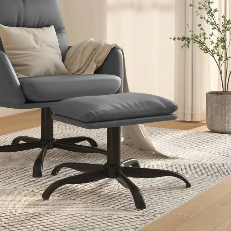 Poefs met metalen poten voor een modern en duurzaam interieur - Grijs / 1 - Poefs