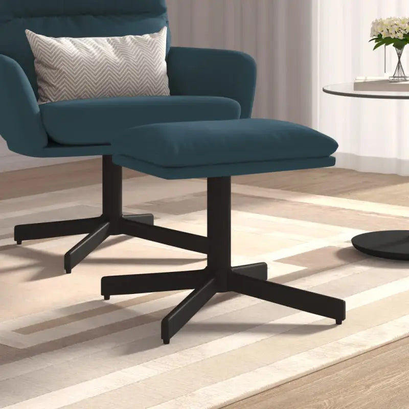 Poefs met metalen poten voor een modern en luxe interieur - Blauw / 1 - Poefs