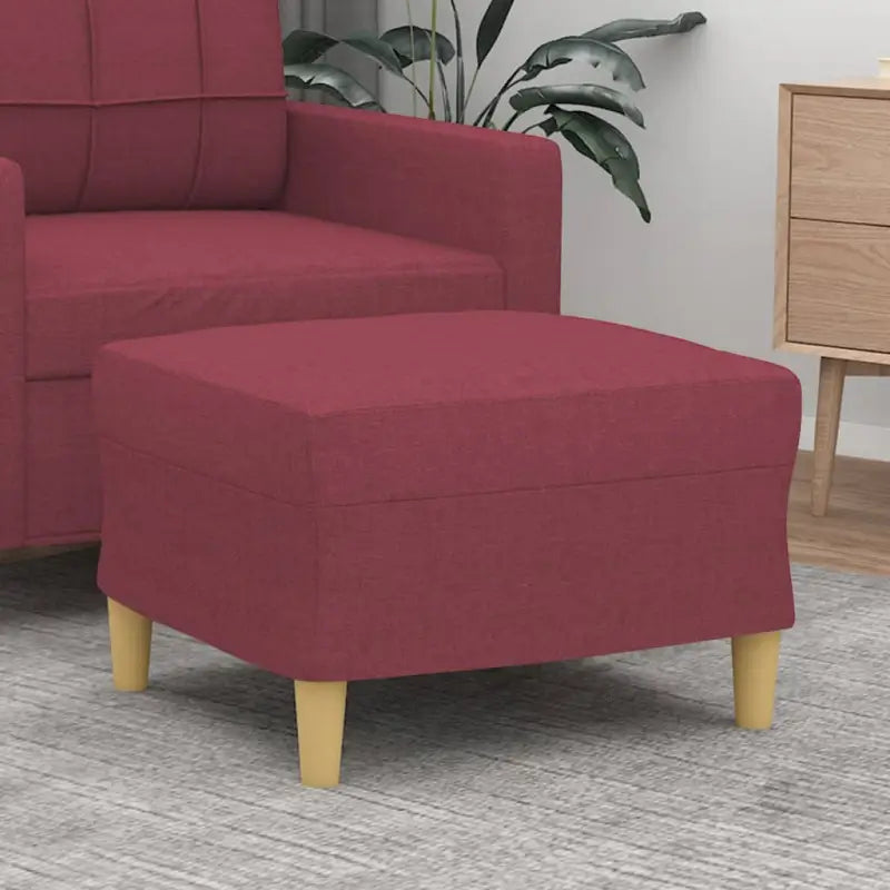Poefs voor een moderne en comfortabele interieuraccent - Wijnrood / 60 x 50 x 41 cm / 1 - Poefs