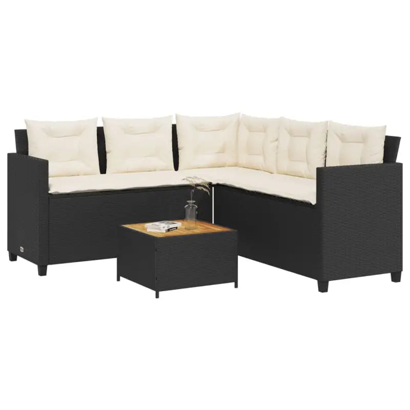 Poly rattan L-vorm tuinbank voor een comfortabele zitervaring - Tuinsets