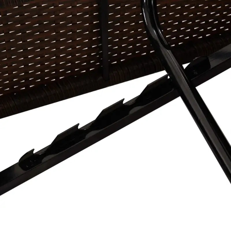 Poly rattan ligstoel met gepoedercoat stalen frame voor ontspanning - Ligstoelen