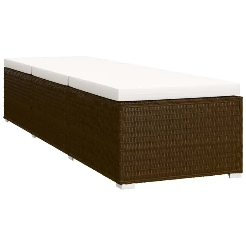 Poly rattan ligstoel met gepoedercoat stalen frame voor ontspanning - Ligstoelen