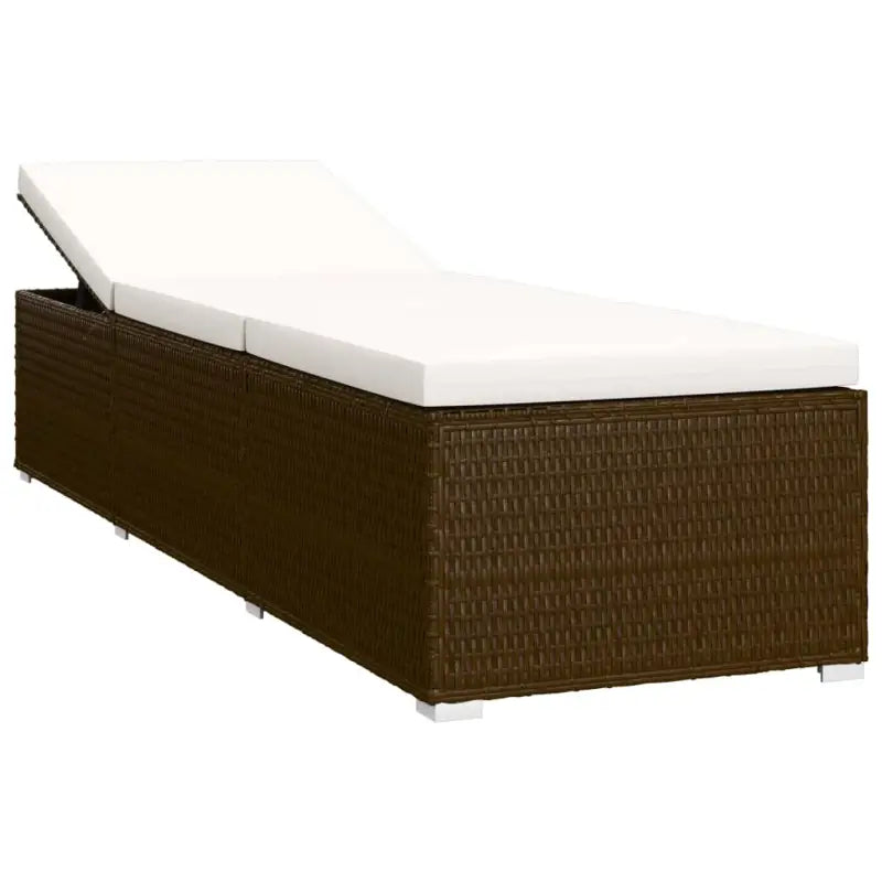 Poly rattan ligstoel met gepoedercoat stalen frame voor ontspanning - Ligstoelen