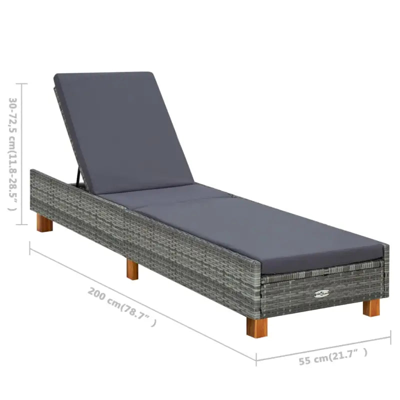 Poly Rattan Ligstoel voor Tuin of Terras Gratis Bezorgen - Ligstoelen
