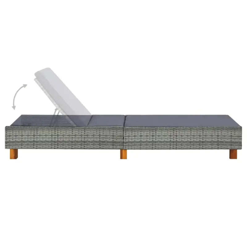 Poly Rattan Ligstoel voor Tuin of Terras Gratis Bezorgen - Ligstoelen