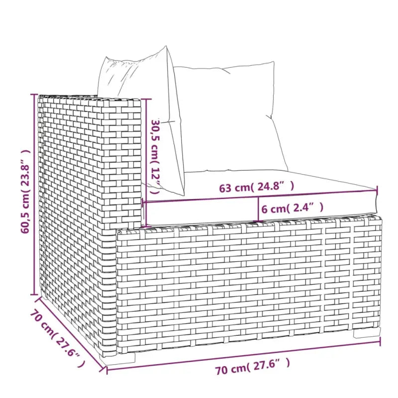 Poly Rattan Lounge Set met Waterbestendig Materiaal en Diepte Zitting - Tuinsets