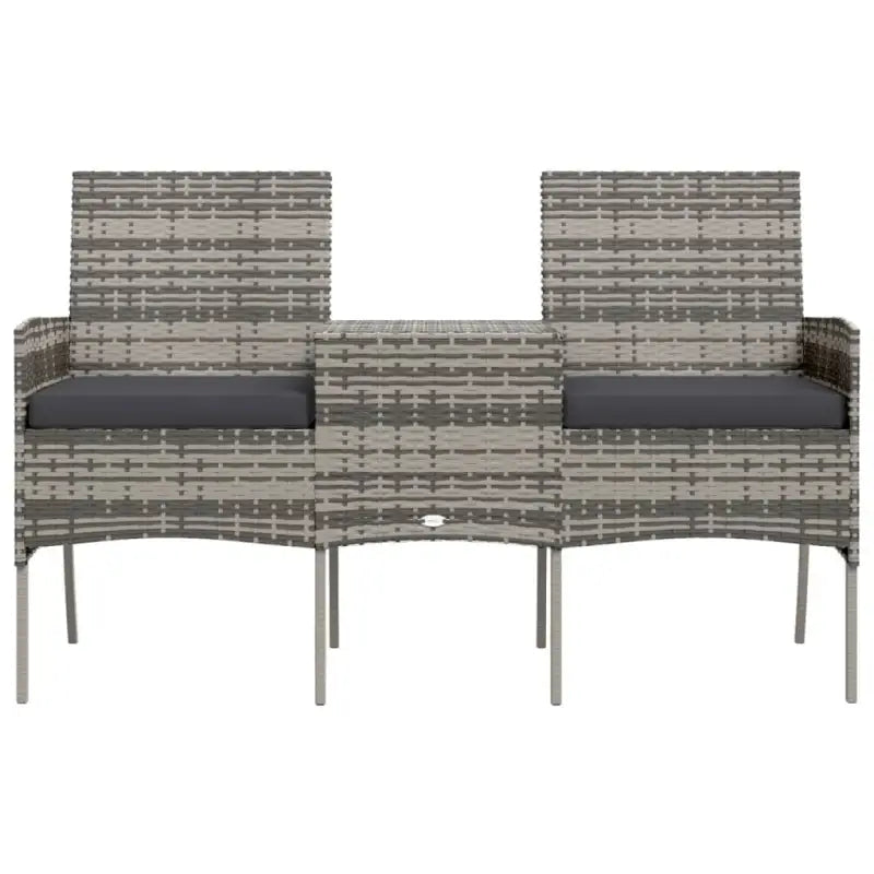 Poly Rattan Loungebank met Tafeltje voor Tuin of Terrace - Antraciet / 1 - Loungebanken