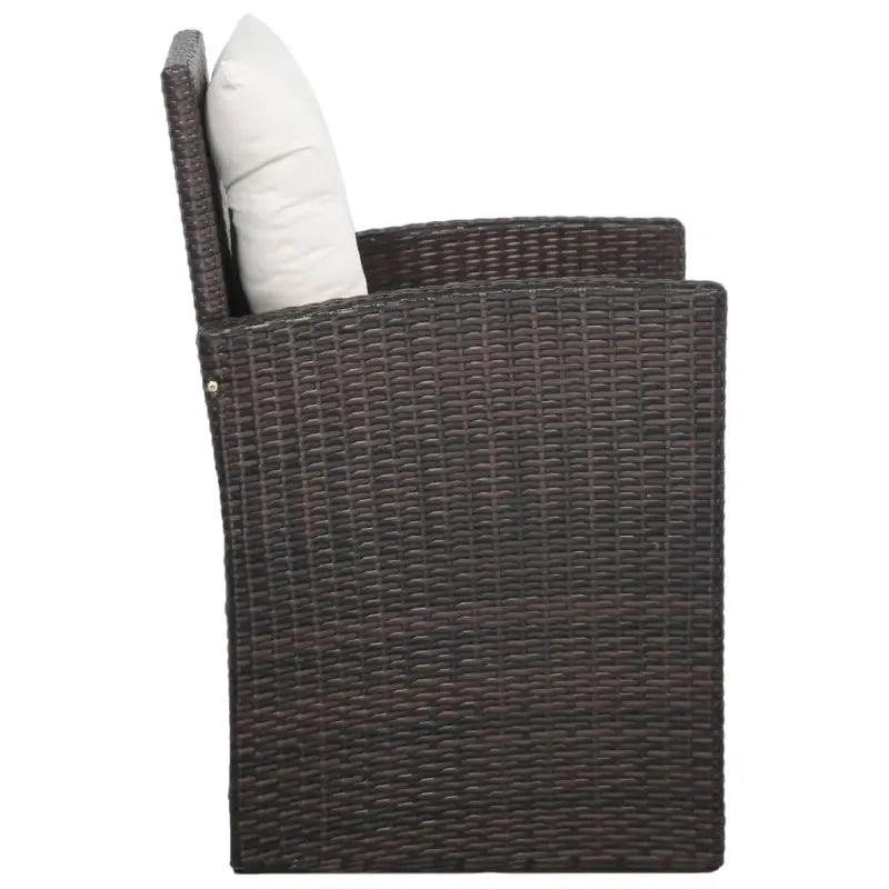 Poly rattan loungeset met gepoedercoat staal en brede zittingstijl - Tuinsets